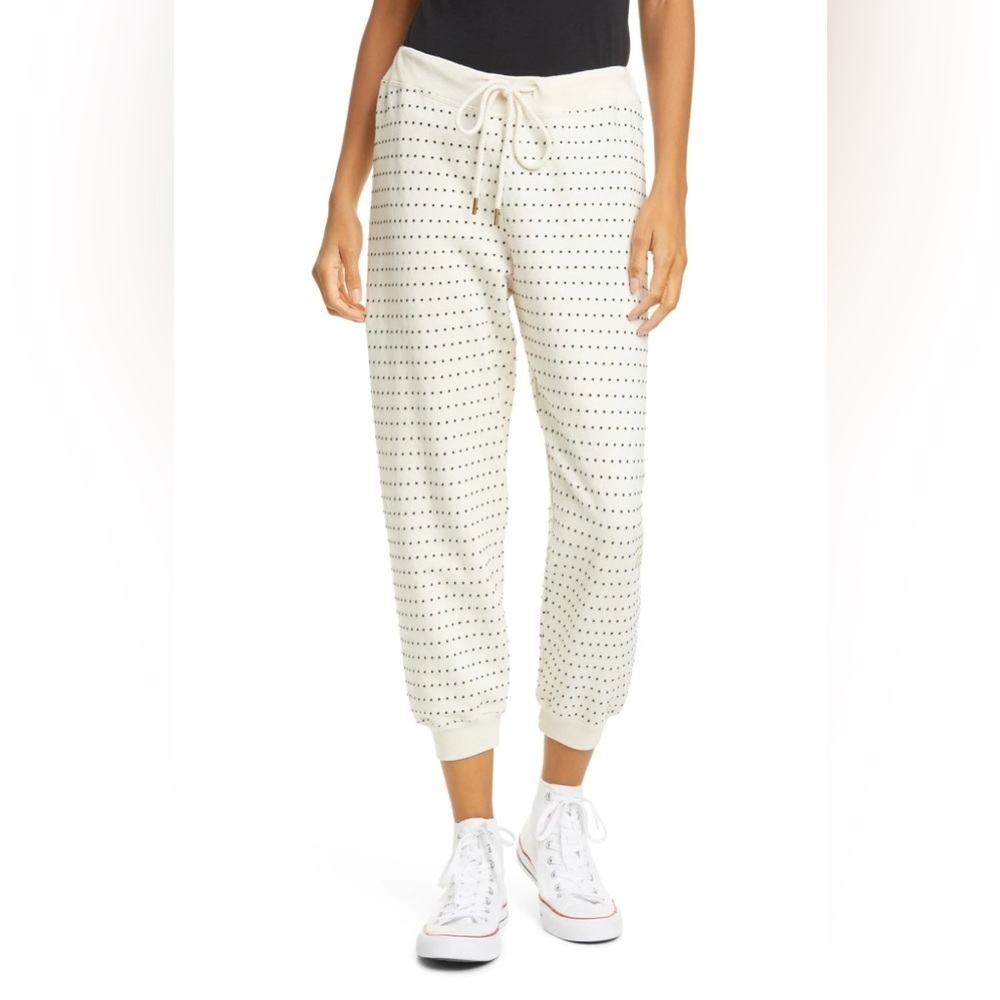 the great swiss dot cropped jogger sweatpants